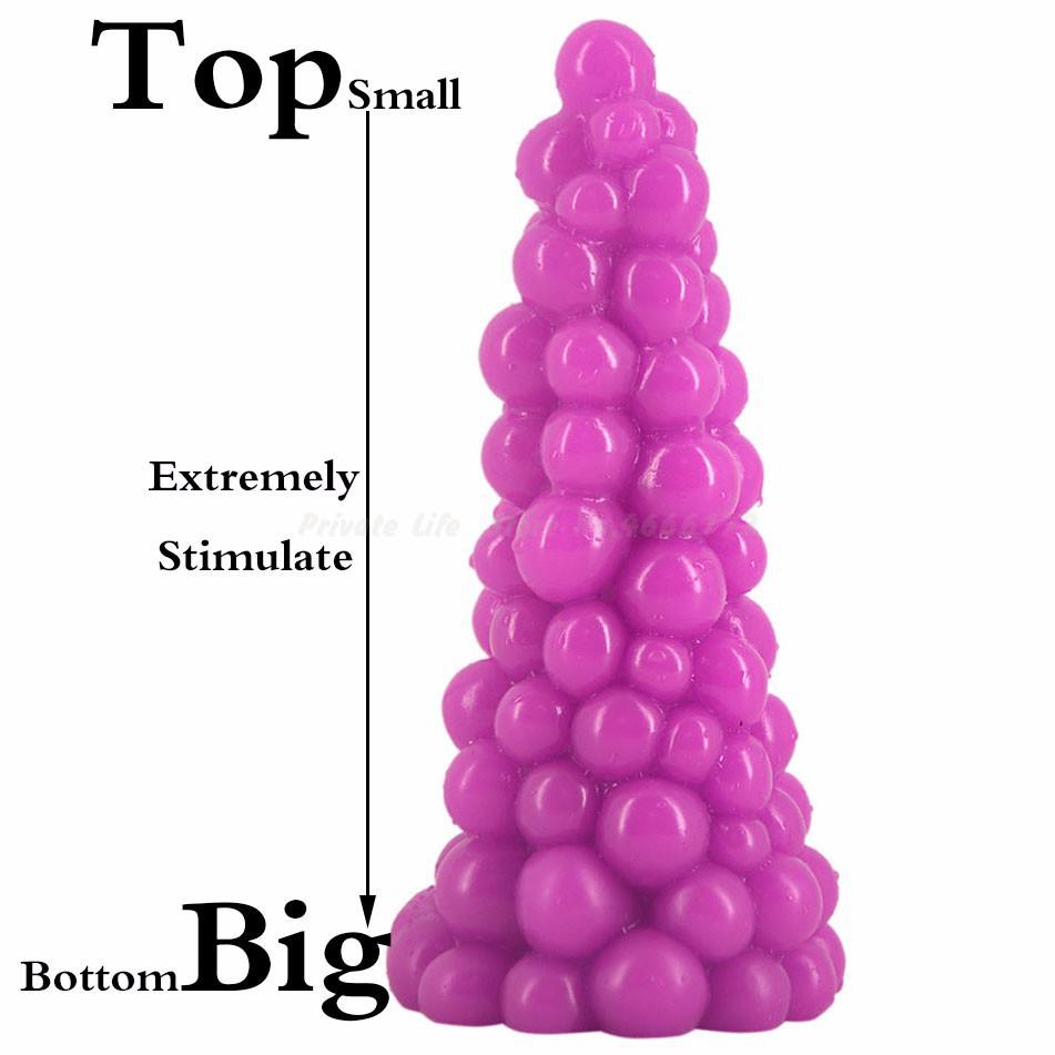 FAAK Grapes Beads Cone Anal Plugs Sex Toys Soft