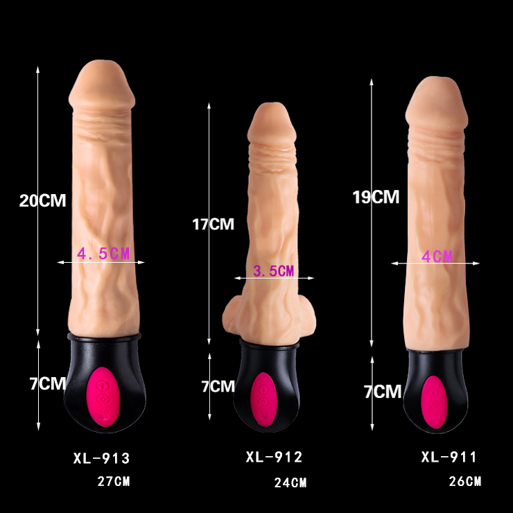 Rechargeable Thrusting Dildo Smart Warming Realistic Vibrator 3 Type 12 Function Sex Toys