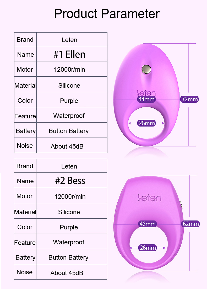 Leten Tongue Clit Stimulation Vibrating Cock Ring