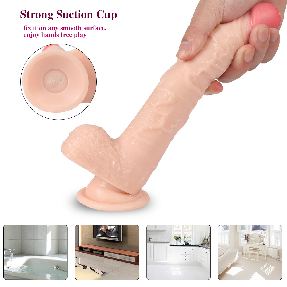 Simulated Penis Female Masturbation Sex Apparatus Massage Stick Masturbator G Spot Vibrator Dildo