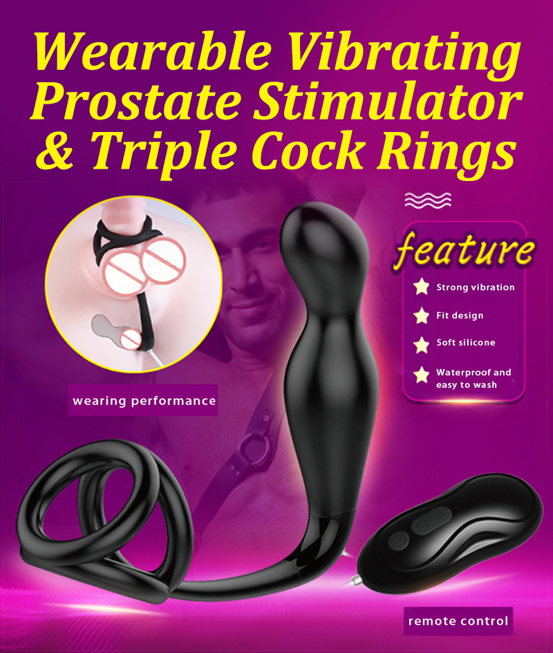 SECREXY Remote Control Prostate Massager Cock Ring - Black