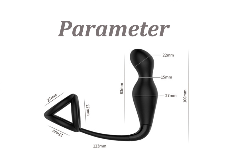 SECREXY Remote Control Prostate Massager Cock Ring - Black