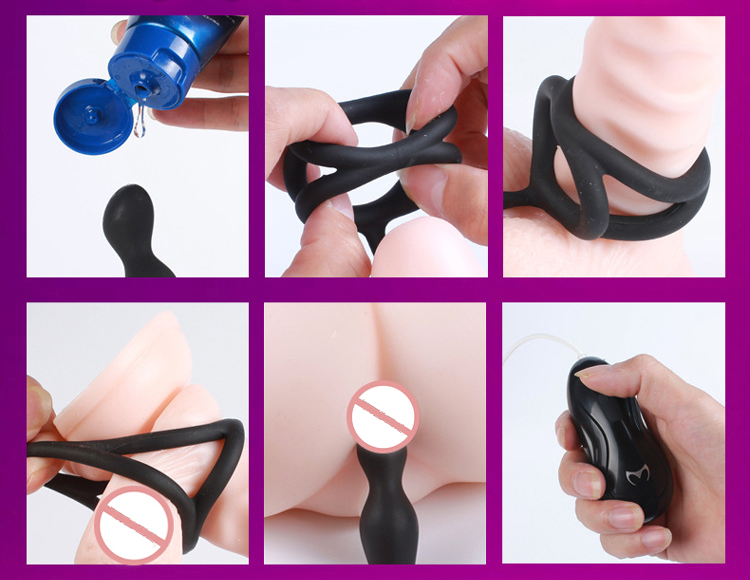 SECREXY Remote Control Prostate Massager Cock Ring - Black