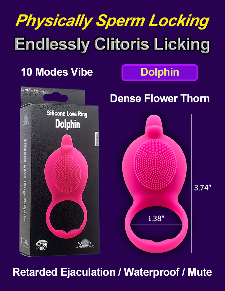 Aphrodisia Love Ring Series Dolphin Vibrating Cock Ring