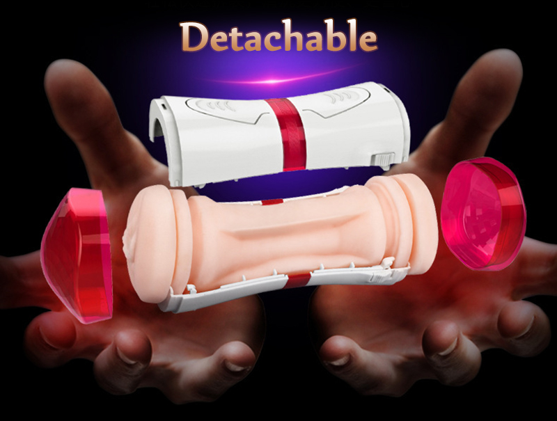 Double Ended Vibrating Male Masturbator Realistic Vagina and Anus Strong Removable Suction Cup.