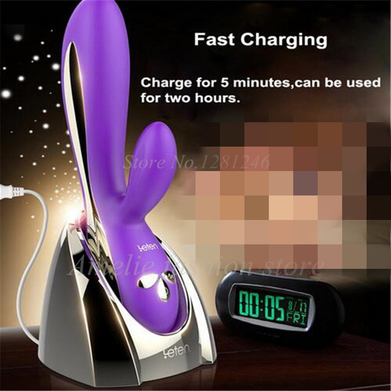 Leten Luxurious Magnetic Charging Base Rabbit Vibrator