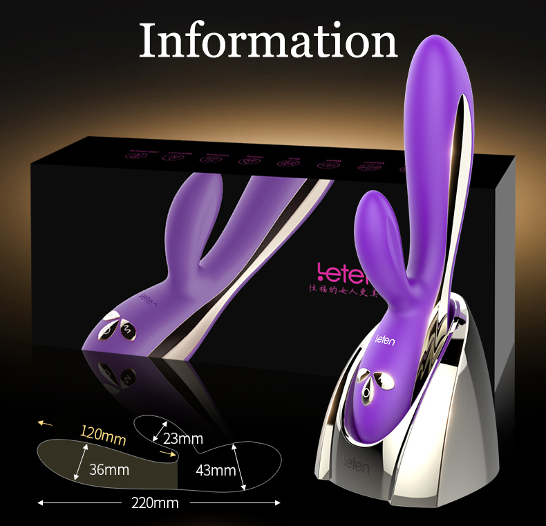 Leten Luxurious Magnetic Charging Base Rabbit Vibrator