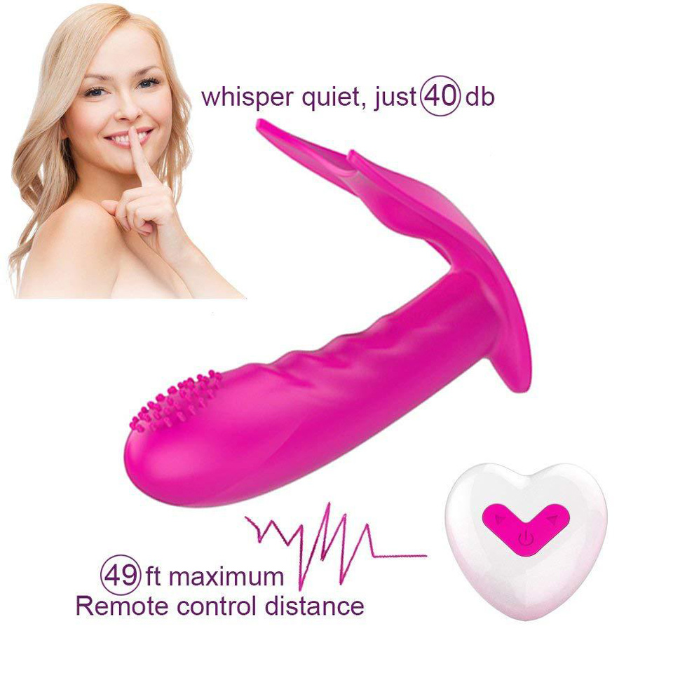 Clit Massage Trigger Points Remote Control Wearable Vibrator 7 Vibration 3 Speed - Rose