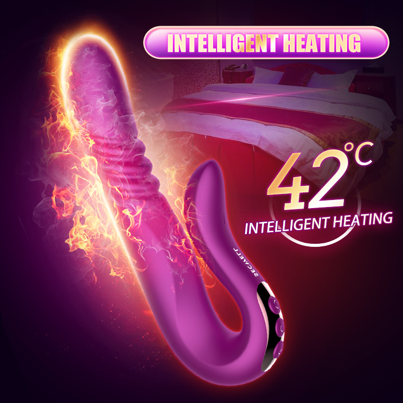 Deluxe Thruster 360 Degree Rotation Telescopic Heating Anal G Spot Vibrator