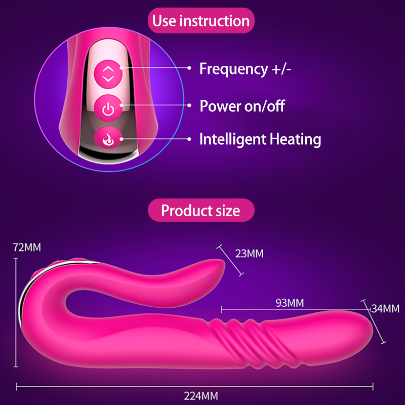 Deluxe Thruster 360 Degree Rotation Telescopic Heating Anal G Spot Vibrator