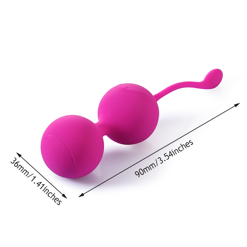 Multiple Vibration Remote Control Kegel Ball Vagina Contraction Pelvic Training - Rose