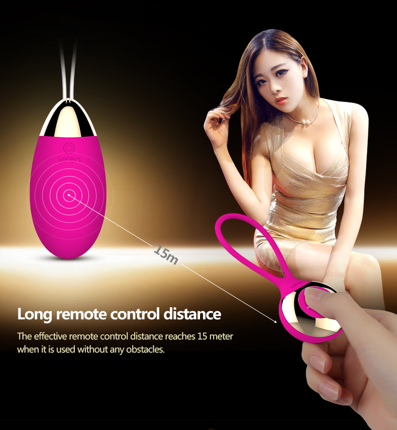 Leten Beads Plug Powerful Pink Vibrating Anal Toy