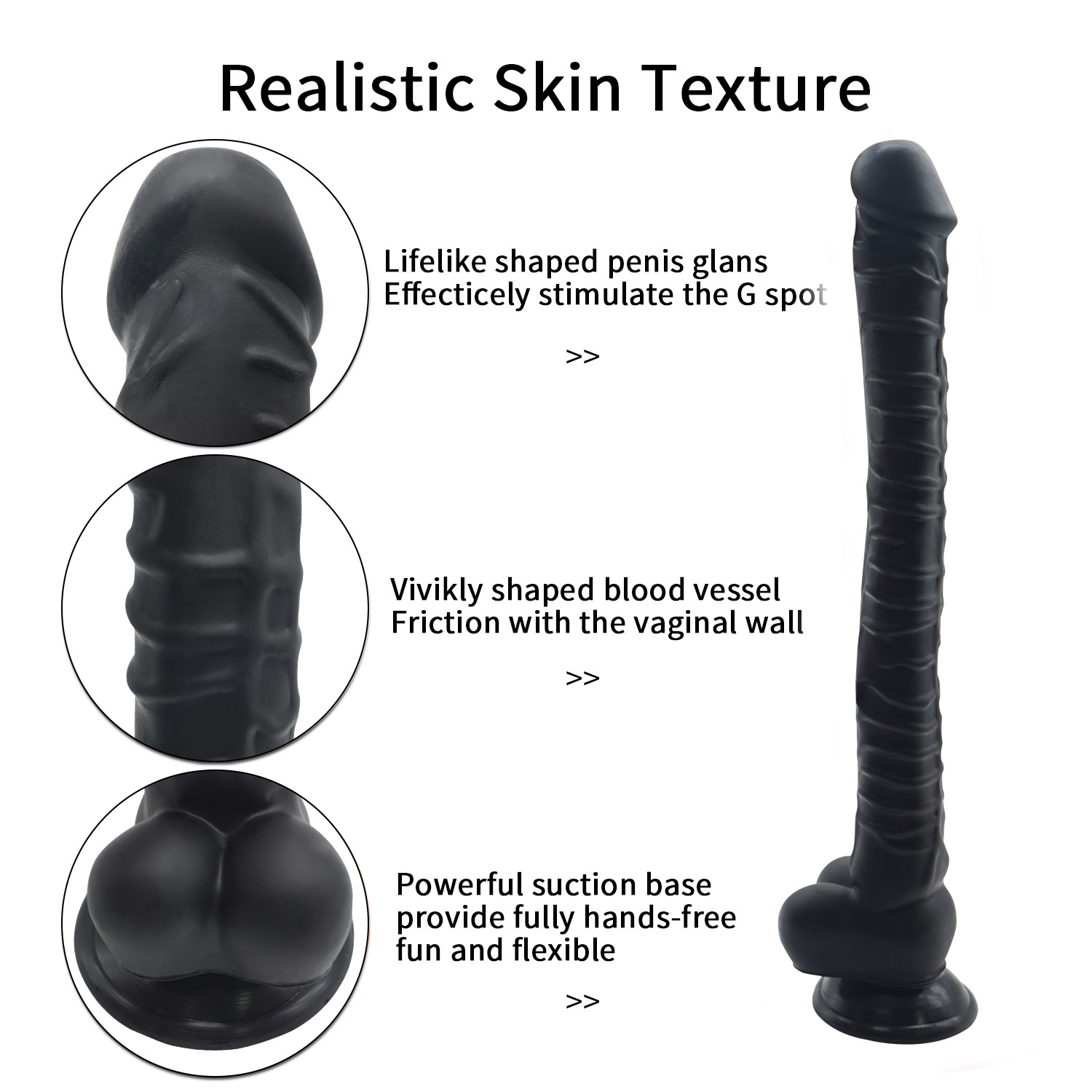 Female Strapon Strap On Dildo Elastic Woman Lesbian Sex Toy Vagina MassagerRealistic Penis Big Suction Cup