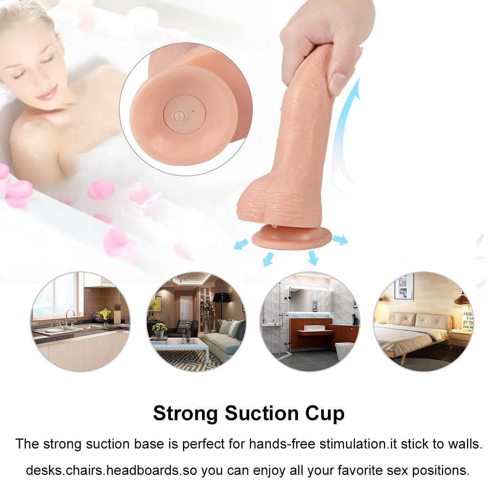 Super Realistic Soft Silicone Dildo Suction Cup Strapon Male Artificial Penis Large Flexible Masturbator Sex Toys For Woman