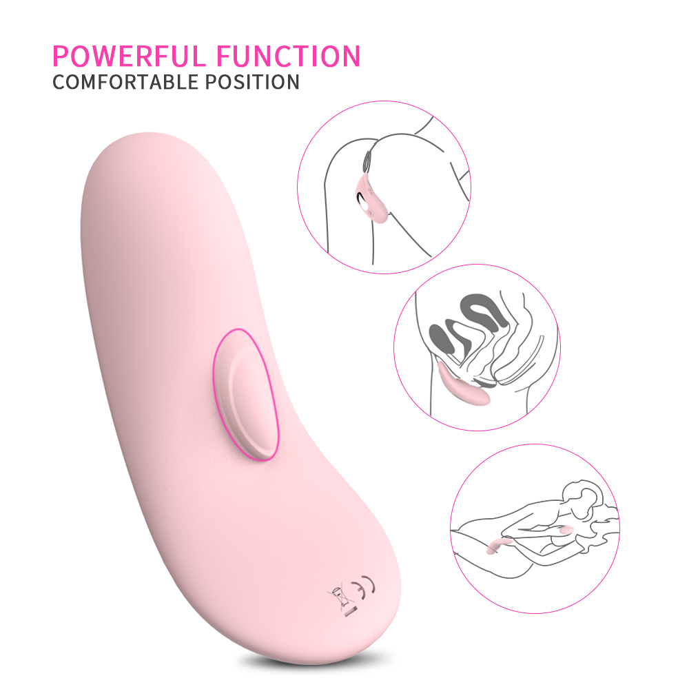 Wireless Remote Clit Vibrartor with Low Noise Waterproof Invisible Female Sex Toys Adult Toys - Pink