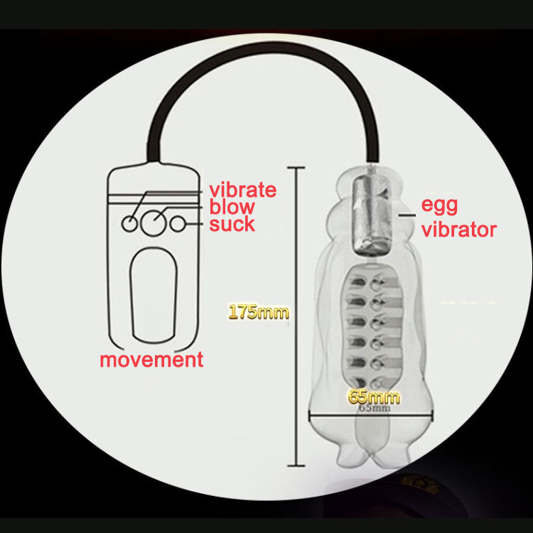 Strong Suction Blow Job Vibrating Masturbators Elastic Transparent Masturbation