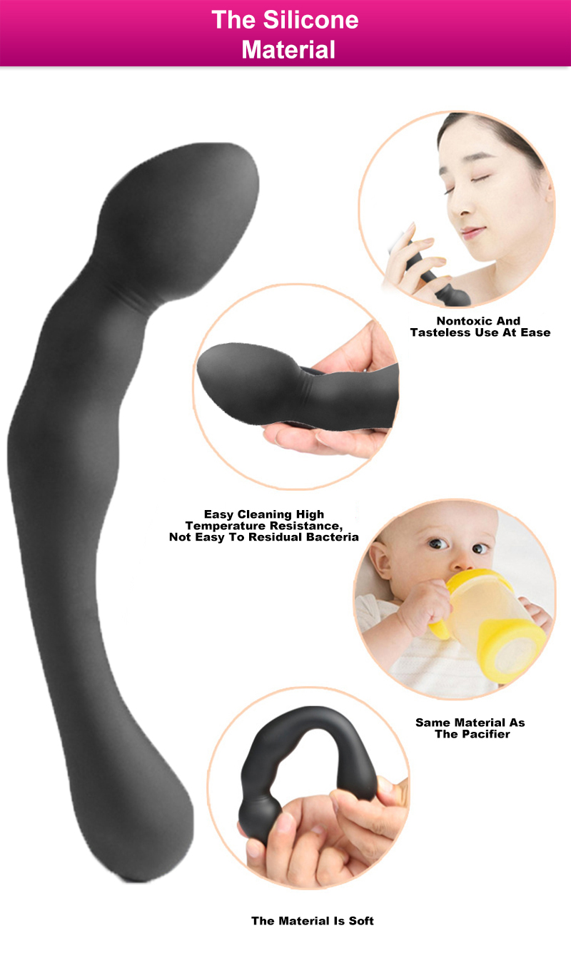 Double-ended Round Head Curve Anal Plugs Toys