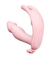 Wearable Rabbit Remote Control Vibrator G-spot Clit Stimulation USB Rechargeable - Pink