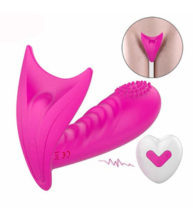 Clit Massage-Triggerpunkte-Fernbedienung Tragbar-Vibrator-Mit 7 Vibrations-3 Speed - Rose