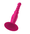 DMM Climax Screw Vibrating Anal Beads Sex Toys Waterproof Suction Cup For Female - Rose