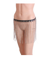 Erotic Low Waist Restraint Chains Skirt Cleopatra Cosplay - Silver