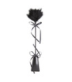 Black Leather Feather Paddles Bowknot Ribbon Sexy Fetish Toys Ticklers