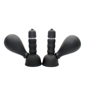 Soft Tentacles Mini Cordless Vibrating Nipple Sucker - Black