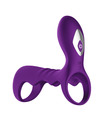 OMYSKY Adrien Lastic Gladiator Cock Ring with Clitoral Stimulator - Purple