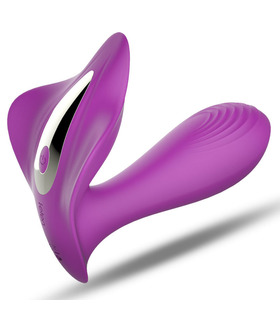 Leten Mini Manta Ray Wireless Remote Control, Wiederaufladbare Klitoris und G-Punkt-Vibrator - Lila