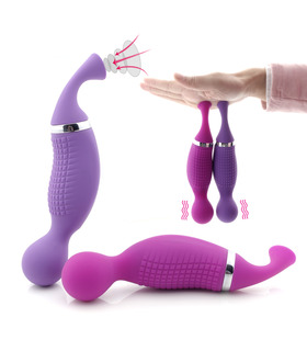 Clit Sucker G Spot Massage Rechargeable Clitoral Vibrator Strong Suction for Vagina - Rose