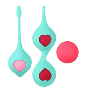 Silicone Kegel Balls Training Set 3 Piece Gradually Strengthen PC Muscle - Green