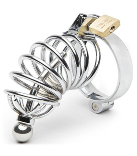 Urethral Spout Male Chastity Cage Metal Penis Locking Jail