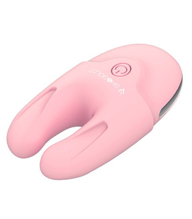 YEAIN Rabbit Ear Vibrating Mini Nipple Clamps Flirting Sex Toys For Women - Pink