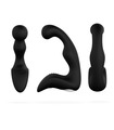 Waterproof Wireless Control Thumb Shape Prostate Stimulus Massager Male Anal Toys - Black