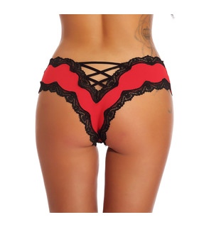 Lace Hem Cross-criss Bowknot Sexy Panties