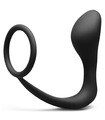 Ass-Gasm Penis Ring Plug Male Prostate Massager Anal Toys - Black