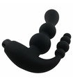 Male Prostate Massager Anal Beads Vibrating Butt Plug - Black