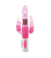 Triple Bunny Perlen-Eichel-Kopf-Kaninchen Massagegerät 12 Funktionen Vibratoren - Pink