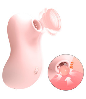 Clitoral Suction Vibrator Clit Massage Sucking Simulation Rechargeable Sex Toys for Women - Pink