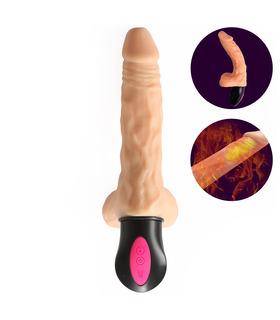 Rechargeable Thrusting Dildo Smart Warming Realistic Vibrator 3 Type 12 Function Sex Toys