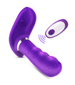 Tragbare Fernbedienung Vibrator Magnetische Stoßend Dildo-Clit Massage Wieder Aufladbare Sex-Spielzeug - Lila