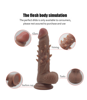 Barb penis true muscle master liquid silicone double hardness simulation penis wearing leather pants female masturbator