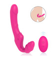 Lesbische Strapless Strapon Doppel Dildo Vibrator Sex-Spielzeug für Erwachsene Frauen Strap On Penis Fernbedienung Weibliche