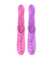 Rolling Tongues Rabbit Vibrator Rechargeable Clit Licking Thruster Smart Heating Sex Toys for Women